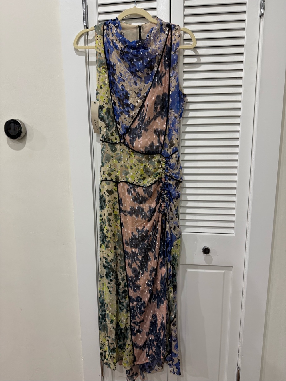 Jigsaw ikat Posy Metallic Maxi Dress | Multi Sleeveless NWT